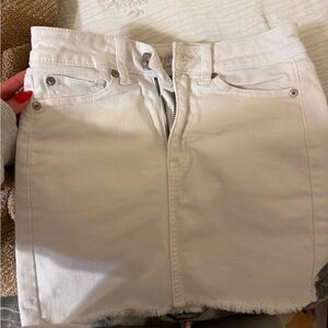 White Denim Skirt